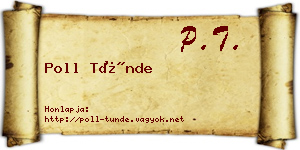 Poll Tünde névjegykártya